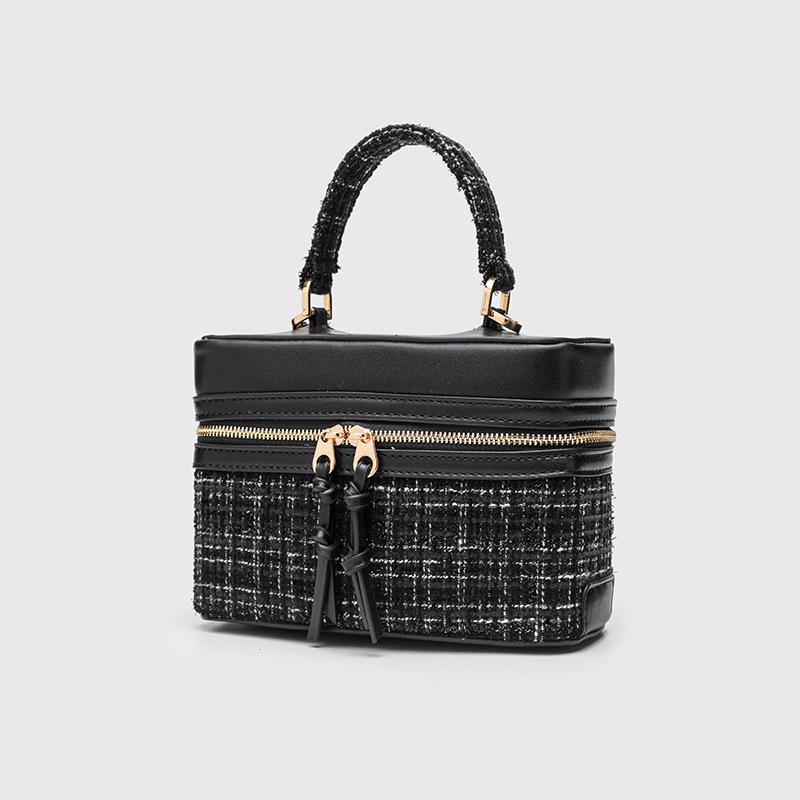 Cross-mirror box bag, small square bag, shoulder messenger women's bag, fashionable versatile handbag, niche