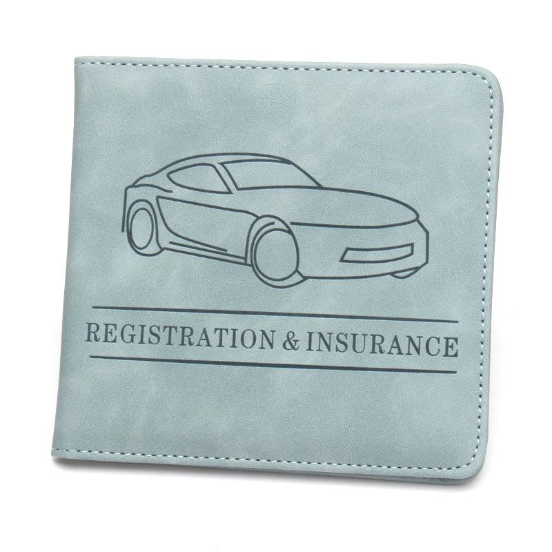 Leather Short Motorcycle Driving License Protective Cover & Storage Bag