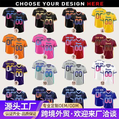 Football Uniform Short Sleeve American Football Uniform Game Training Nfl Uniform, Minnesota Viking