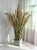 Natural Reed Faux Flowers & Potted Greenery for Home Decor