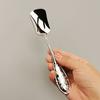 4Pcs Stainless Steel Ice Cream Spoons Retro Square Head Dessert Coffee Shovel Sorbet Yogurt Cake Jelly Serving Utensil Set Kitchen Gadget