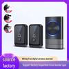Wireless Dual Receiver Digital Doorbell with Remote Control and Music Options (EU/UK Specs)