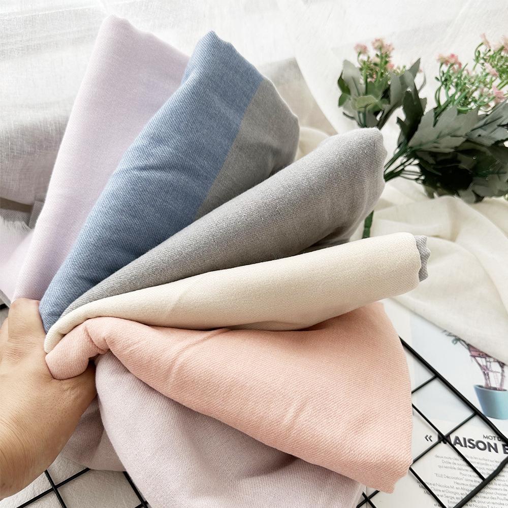 Warm Thorn Wool Scarf for Women Autumn and Winter Imitation Cashmere Light and Color Matching Scarf