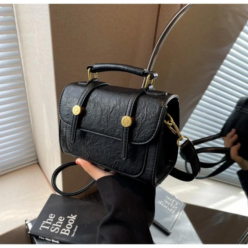 High Quality Winter Retro New Women's Crossbody Bag Trendy and Versatile Crossbody Bag Fashion Small Square Shoulder Bag