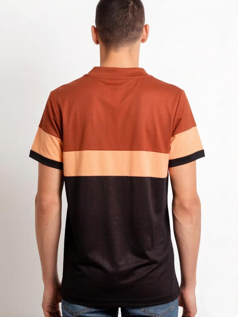 Men'S Short-Sleeve Golf Polo Shirt with a Color-Block Design And Buttoned Lapel, Perfect for Summer Casual Wear