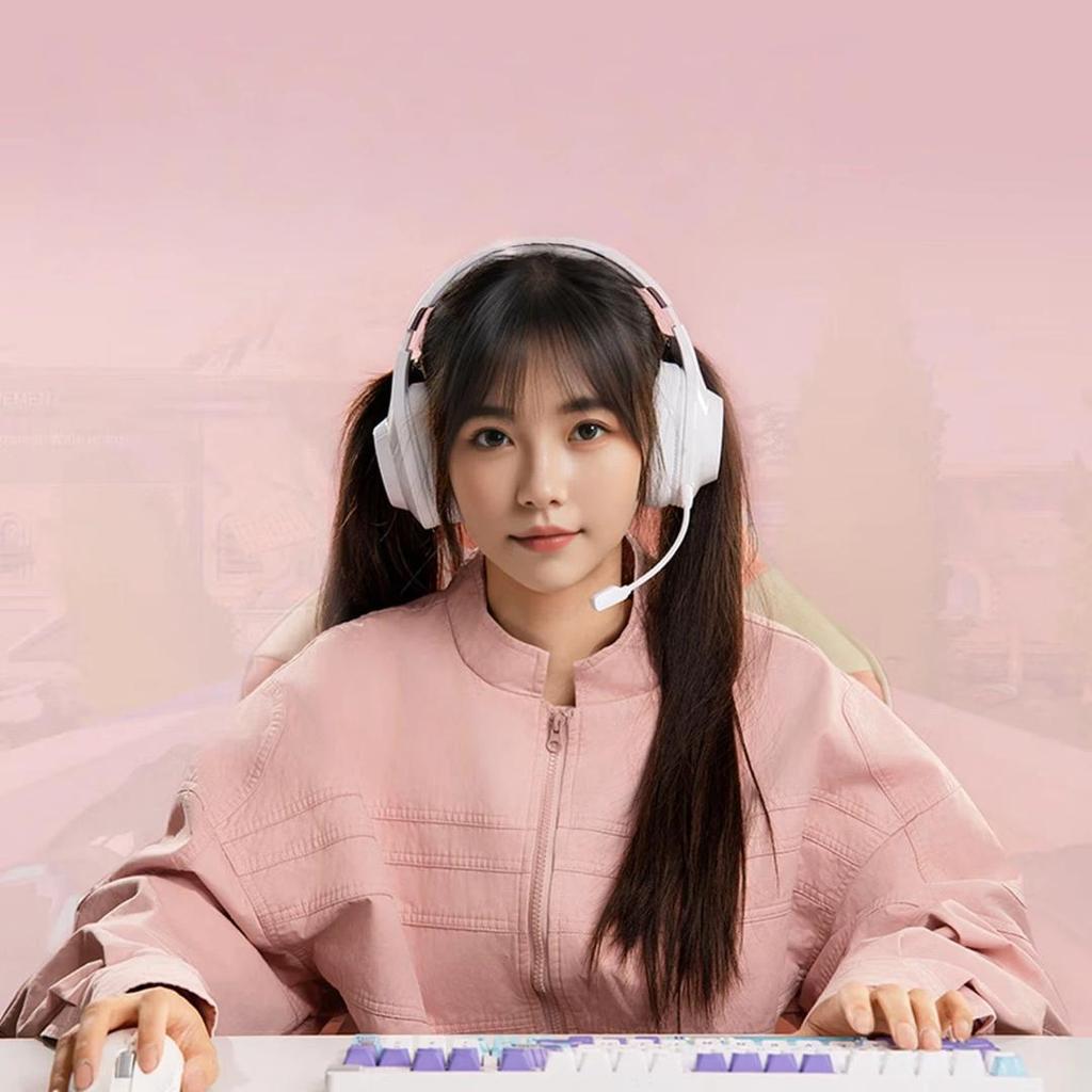 Edifier Wireless Edition, 2.4G Wired Bluetooth, Quad-Mode Headphones, Pink