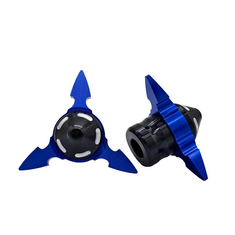 2 шт. Алюминиевые ЧПУ Мотоциклетные Передней Вилки Рамы Слайдеры Чашка Защиты от Столкновений Прочный Аксессуар Мотоциклетные Колеса Защитные Накладки Защита синий