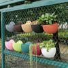 Wall Mount Planter With Rattan Style Wicker Design For Indoor Garden Decor