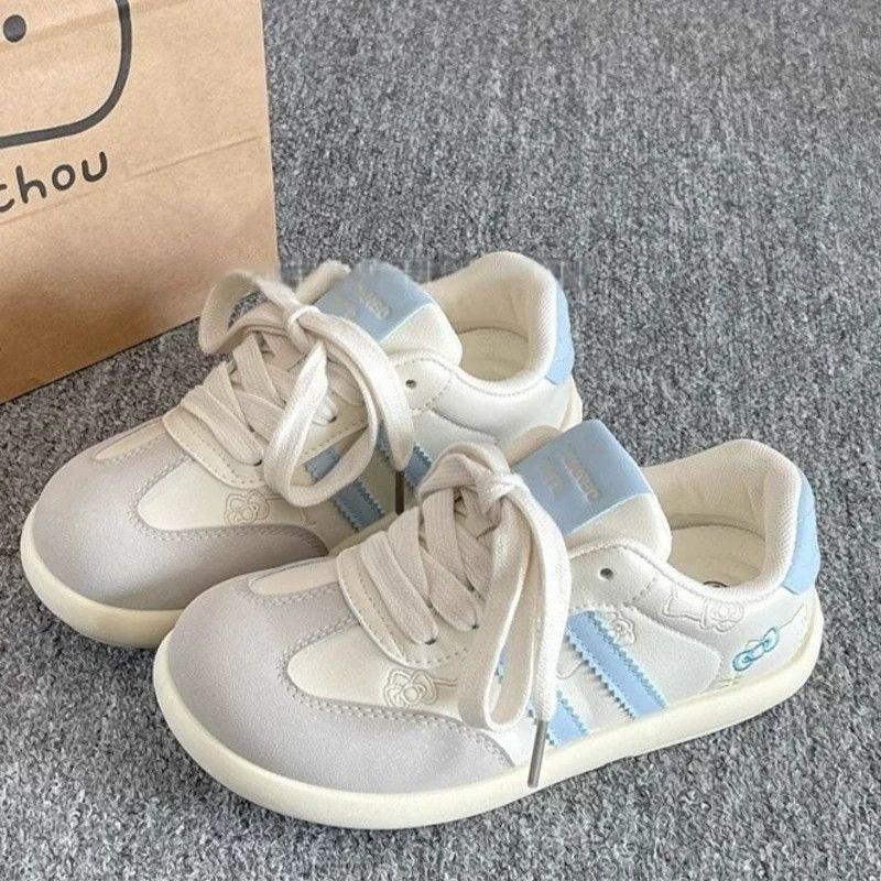 Little White Shoes Women's 2025 Summer New Pink Ugly Cute Moral Training Shoes Chic Niche Korean Version Round Head Learning Casual Board Shoes