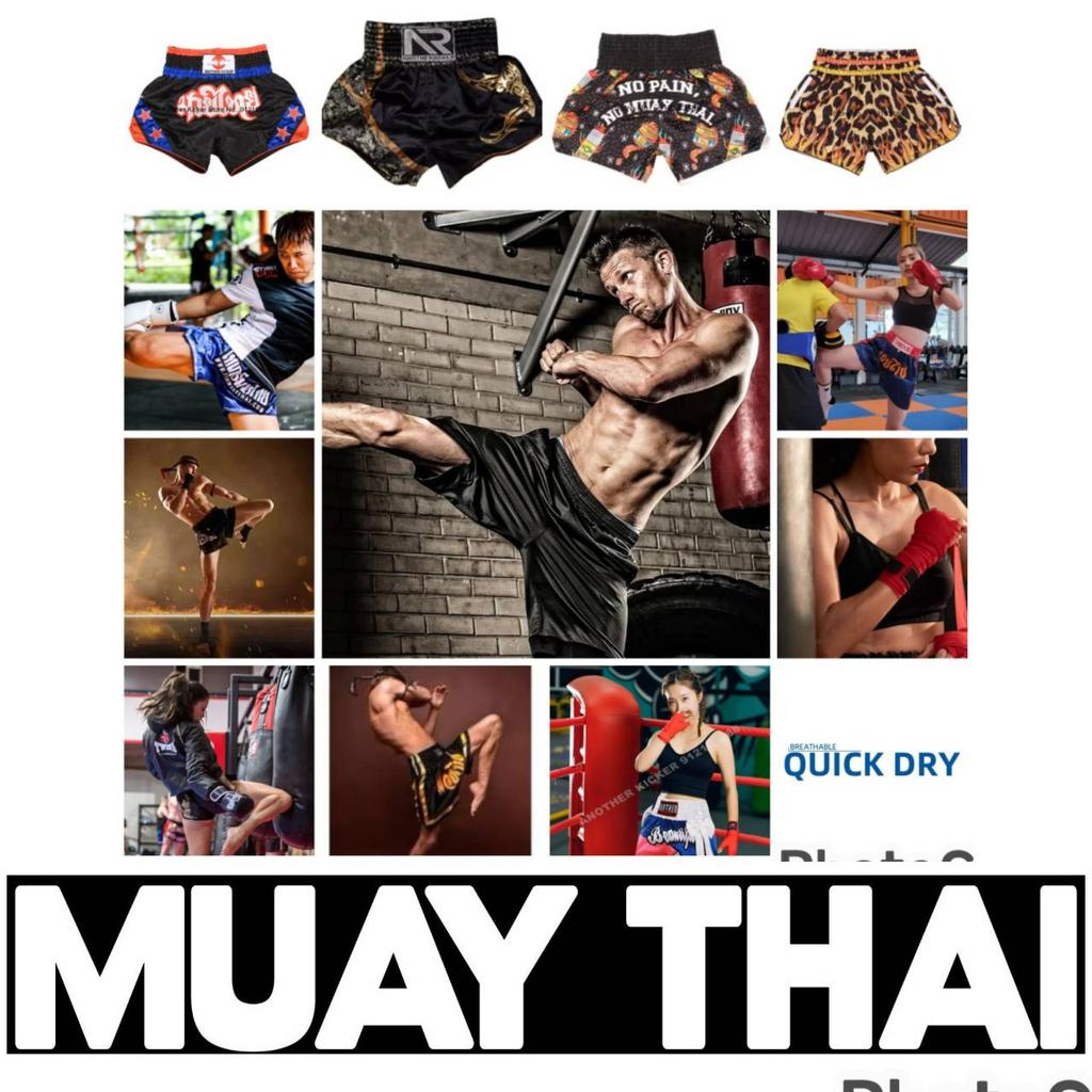 Muay Thai Shorts MMA UFC Martial Arts Pants Kickboxing Boxing Fight Unisex Men Women Kid Quick Dry Print Elastic Polyester Training