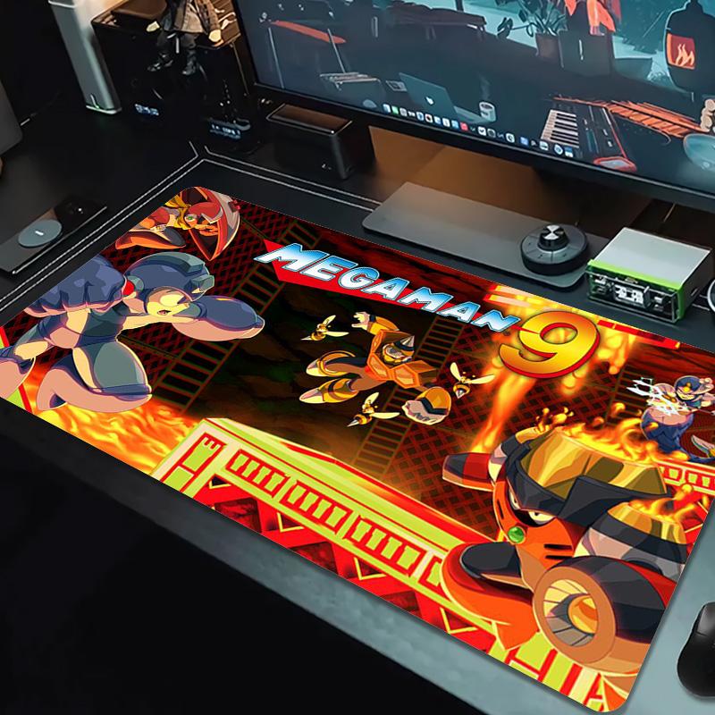 Mega man Color Mouse Pad Large Gaming Table Cushion Non-slip Laptop Tablet Big Mousepad XXL Mat Mini PC Playmat With Lock edge