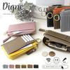 Lizdays Genuine Leather Fragment Case Mini Wallet with Zipper and Coin Slim Design Women's L-Shaped Purse, (Lavender)