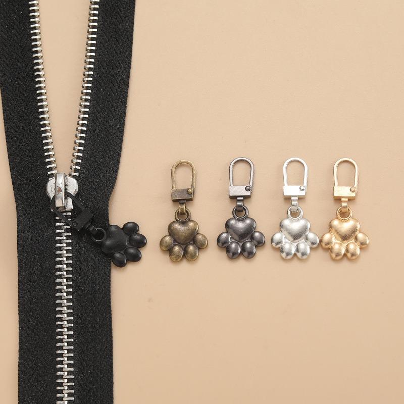 5Pcs Tool-Free Detachable Stylish Zipper Pull Metal Zipper Repair Replacement Slider DIY for Coat Jacket Backpack Handbags