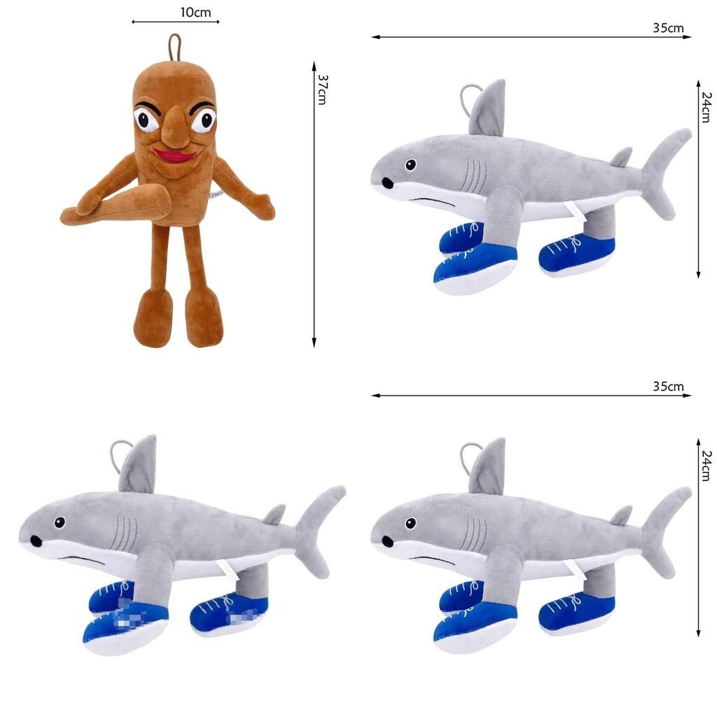 Shark Plush Toy With Pp Cotton Filling Short Plush Animal Stuffed Doll For Kids