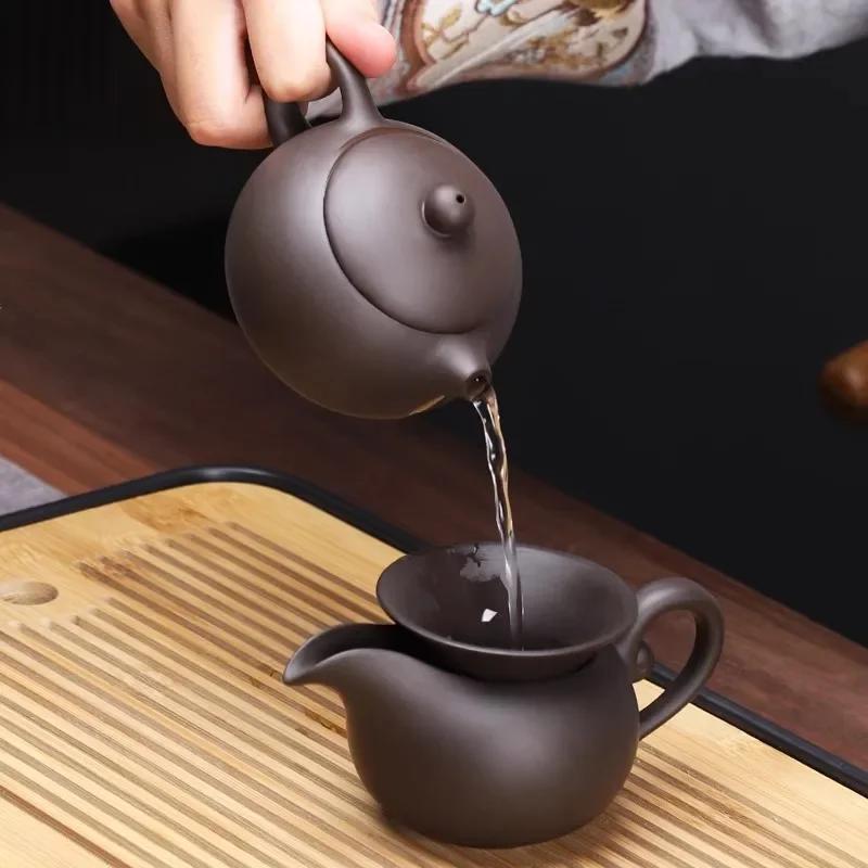 Handmade Purple Clay Teapot Tea Cup Tea Ceremony Ceramic Tea Set Kung Fu Pot Pot  Cup Chinese Beverage High Quality