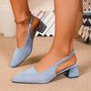 Women'S Mary Jane Shoes - Slip-On Chunky heel, Square Toe, Cushioned Insole - Formal & Everyday Shoes - All-Season Elegant Women'S Footwear