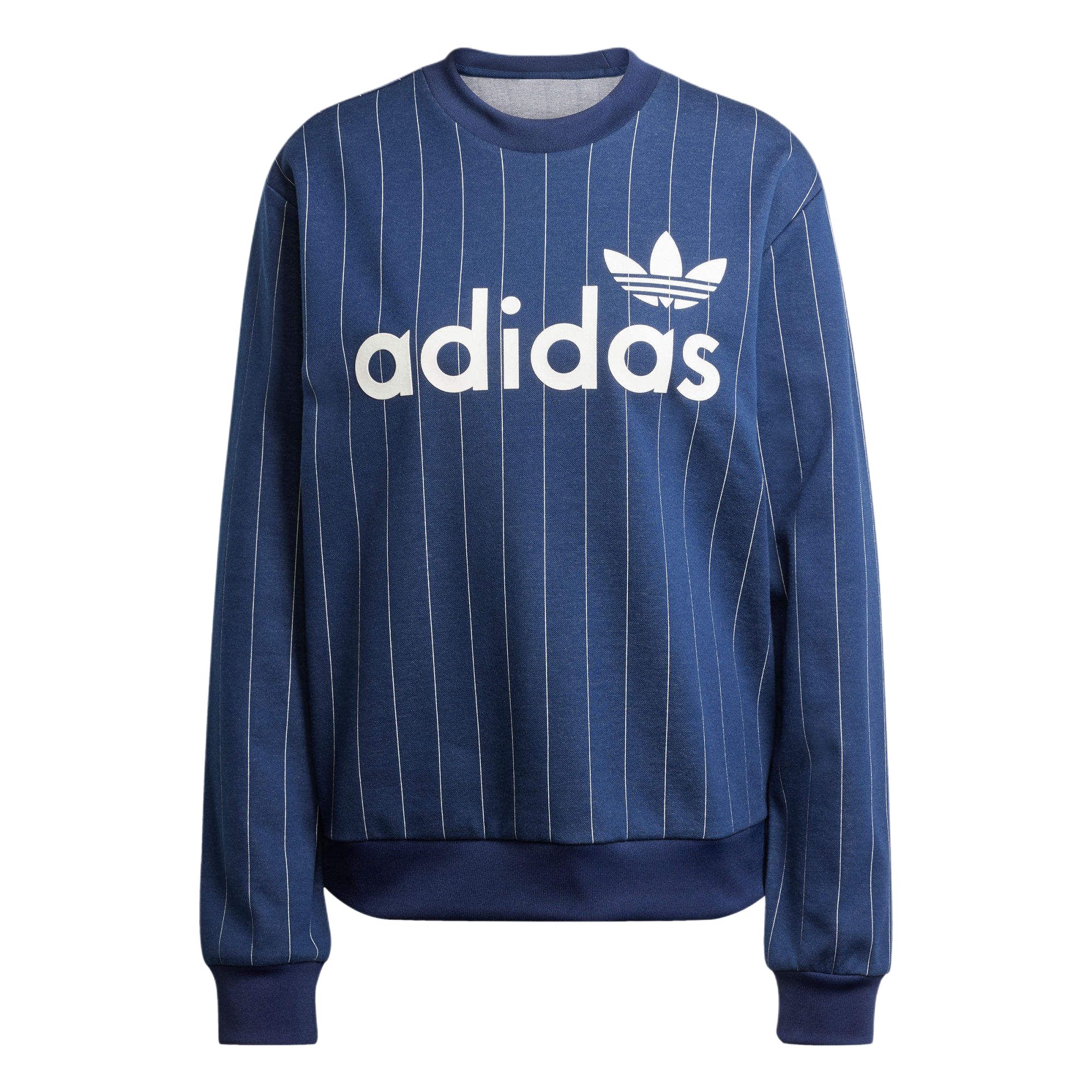 Adidas Originals pinstripe-pattern graphic-print sweatshirt JJ3488 A/M