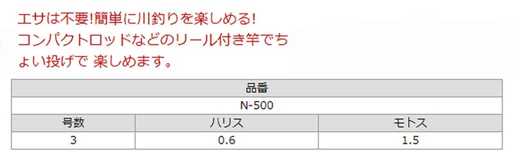 Sasame Needle (SASAME) N-500 3-piece hook 3-0.6 N-500