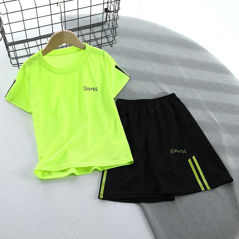 Dubbped Kids Running Clothes Sets Boys Football Jersey Short Sleeve Children Sports Training Uniforms Soccer Jerseys Set