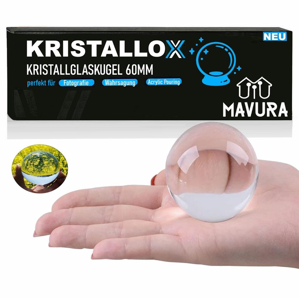 KRISTALLOX Crystal Ball Glass Ball Lens Ball Photography Decoration Acrylic Pouring 60mm