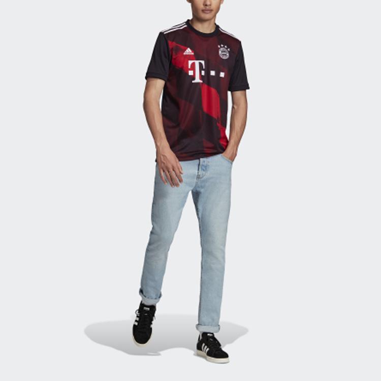 Adidas Bayern Munich Away Fan Edition Short Sleeve Soccer Jersey Men Tops Black FN1949