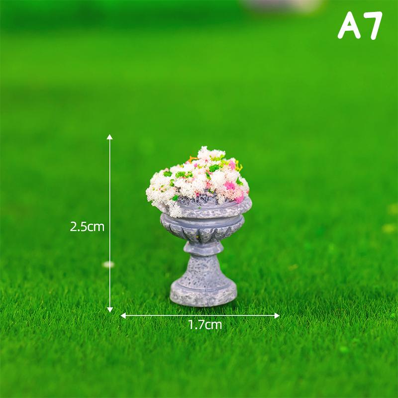Mini Landscaping House Small Statue Figurine Crafts Figure Ornament Miniatures Home Decoration