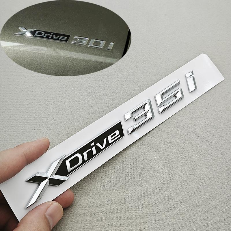 3D ABS Chrome Logo XDrive 18i 20i 23i 25i 30i 35i 40i 45i 48i Emblem Car Trunk Badge For BMW X3 X5 X6 F15 F16 F25 F30 Accessorie