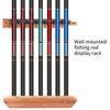 Angelrutenhalter Wandhalter Holz Angelrutenhalter Angelzubehör Organizer Vertikaler Angelruten-Aufbewahrungshalter