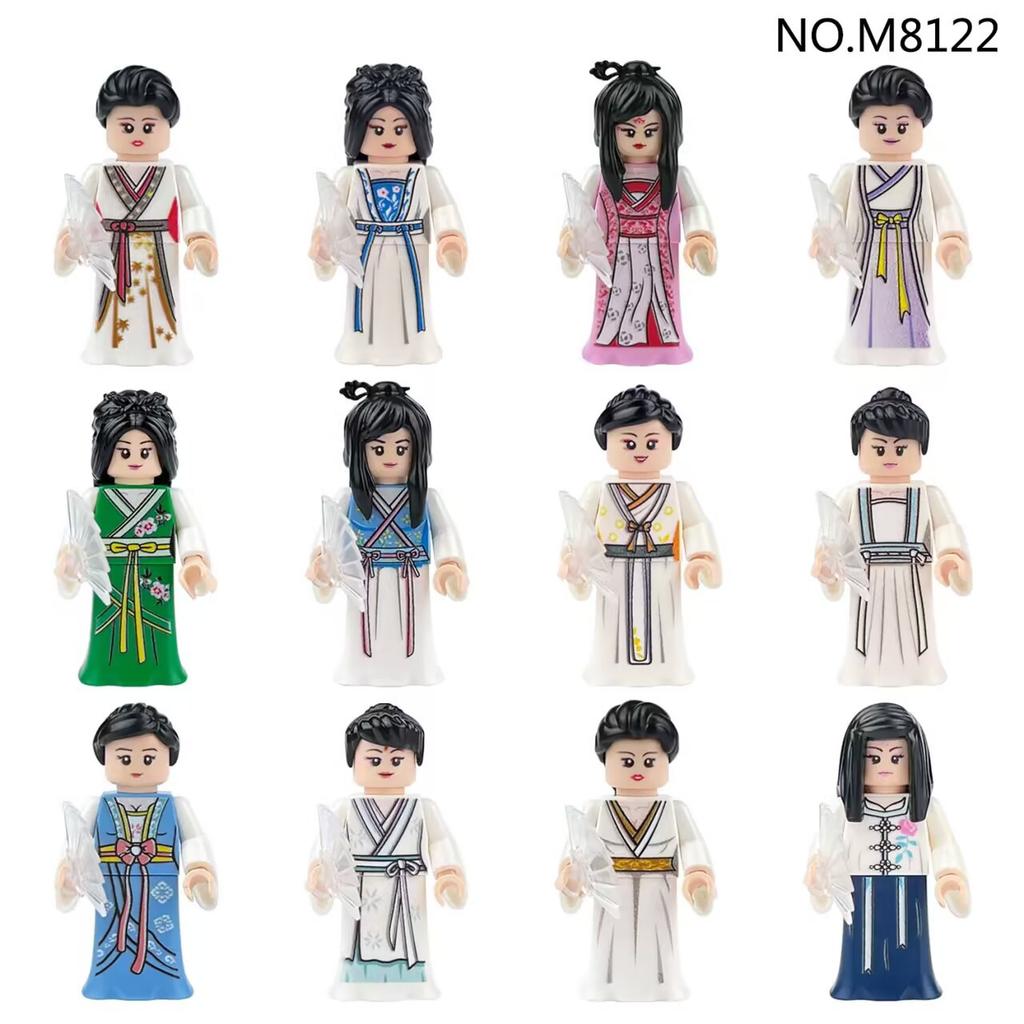 Hanfu Doll Children Assembled Small Particles of Building Blocks Toys China Elements  Doll Toys for Girls