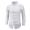 2026 Spring Men Striped Shirt Men Casual Long Sleeve Slim Fit Shirts Korean Base Tops Business Formal Laydown Shirt