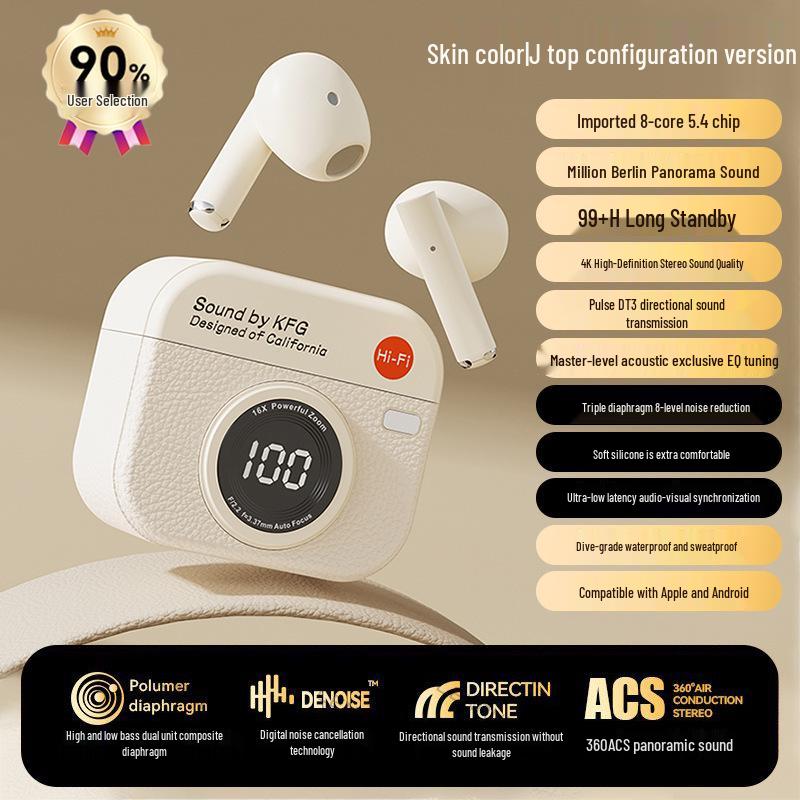 X55 Invisible Sleep Wireless Earbuds: Ultra-thin, Side-Sleep Friendly, Long Battery Life, Bluetooth 5.4.