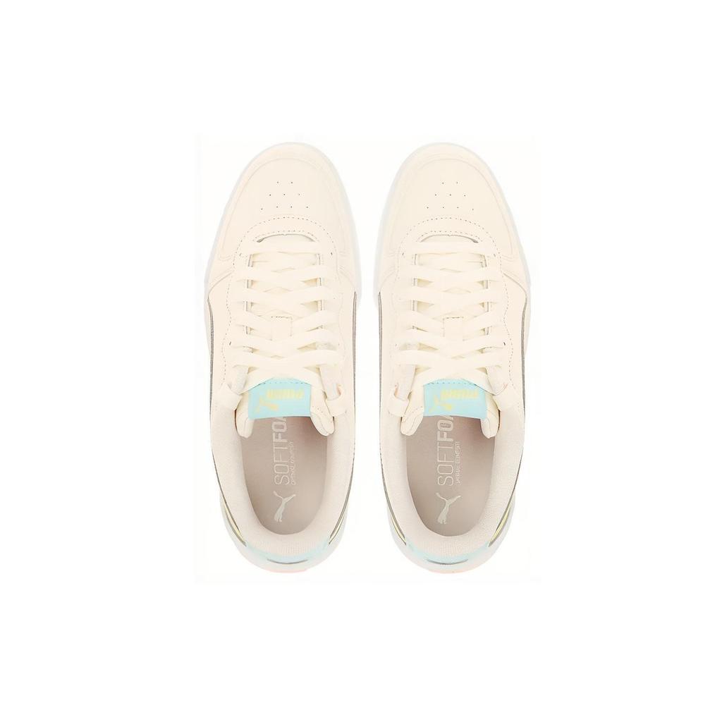 Puma Skye Trainers Textile, Split Cow Leather Balance Low Top Skateboard Shoes Women's Pink Yellow 374764-09