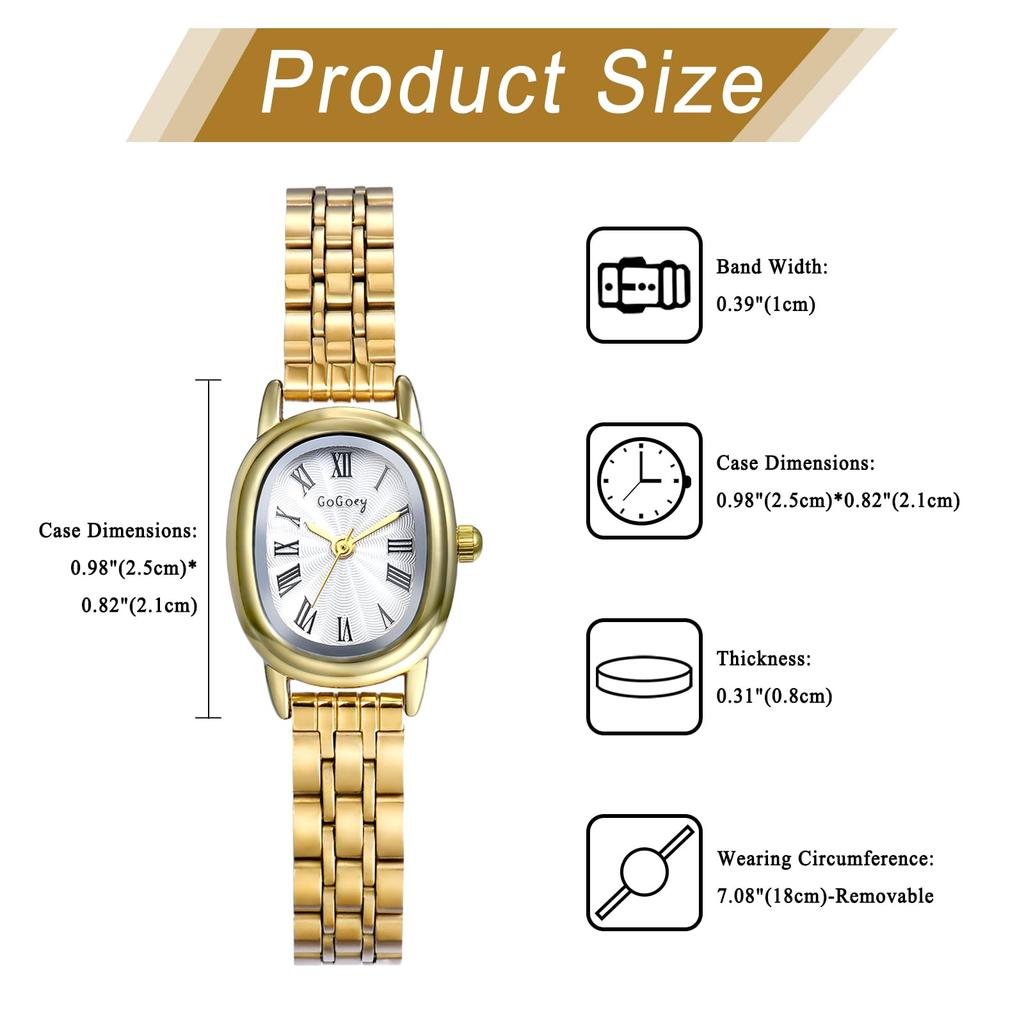 Women's Watch Roman Analog Display Stainless Steel Waterproof Cute Fashion Quartz Watch Gold Tone Ladies Accessories - Birthday Anniversary Mother's