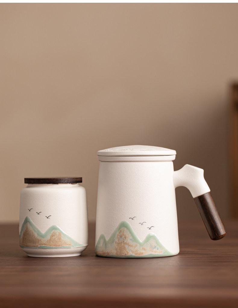National Tide Creative Tea Set: Separable Office Mug and Kung Fu Set, Logo Customizable