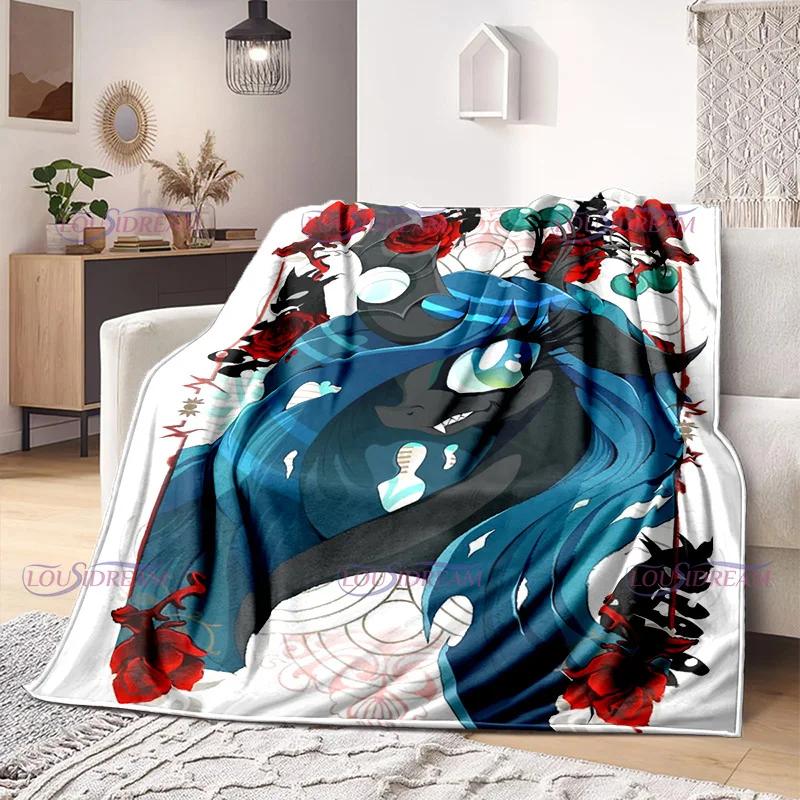 

New Arrived Colorful Unicorn Flannel Blanket Gifts for Kids Moon Little Unicorn Print Soft Cozy Lightweight Plush Throw Blanket 75x90cm