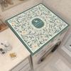 Floral Washing Machine Lid Mat: Quick-Dry, Absorbent, Easy-Clean, Non-Slip, Stain-Resistant Soft Pad