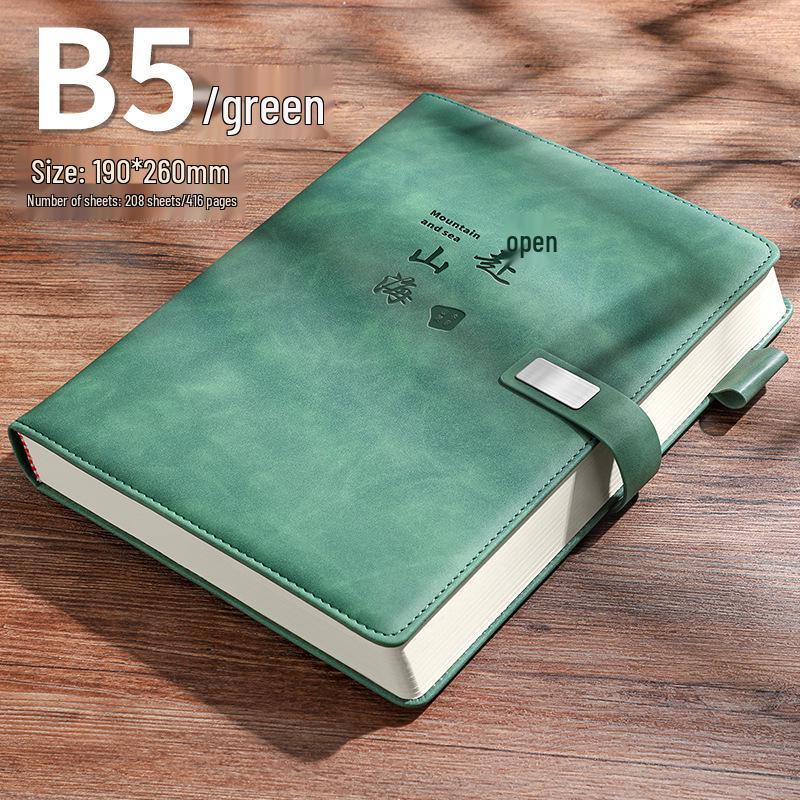 A5 Retro kožený zápisník: Jednoduchý deník v korejském stylu pro obchodní jednání a studenty