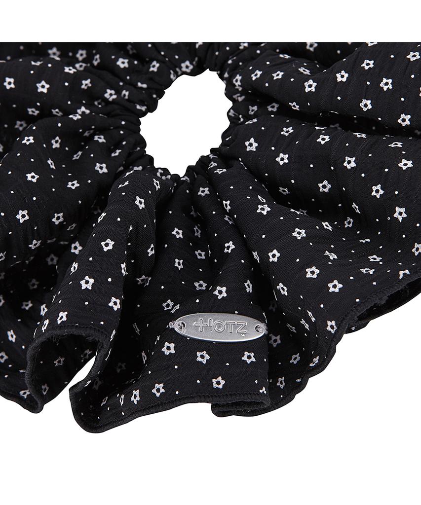 Otz Floral Hair Scrunchie Black Oz62Ga105B