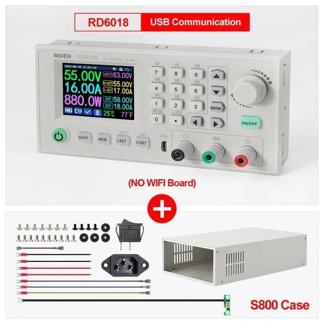 RD6018 RD6018W 60V 18A USB WiFi DC Dapat Disesuaikan Step Down Tegangan Bangku Catu Daya Konverter Buck & 1200W AC DC PSU