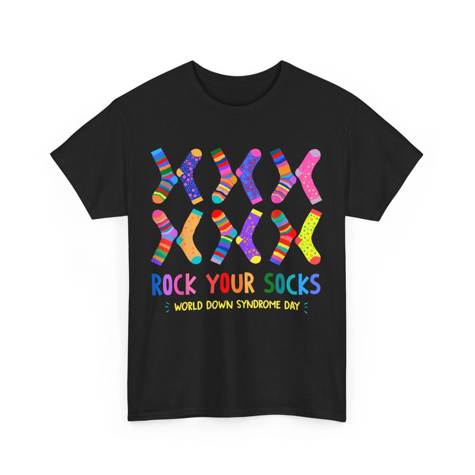 Rock Your Socks World Down Syndrome Awareness Cute T shirt S
