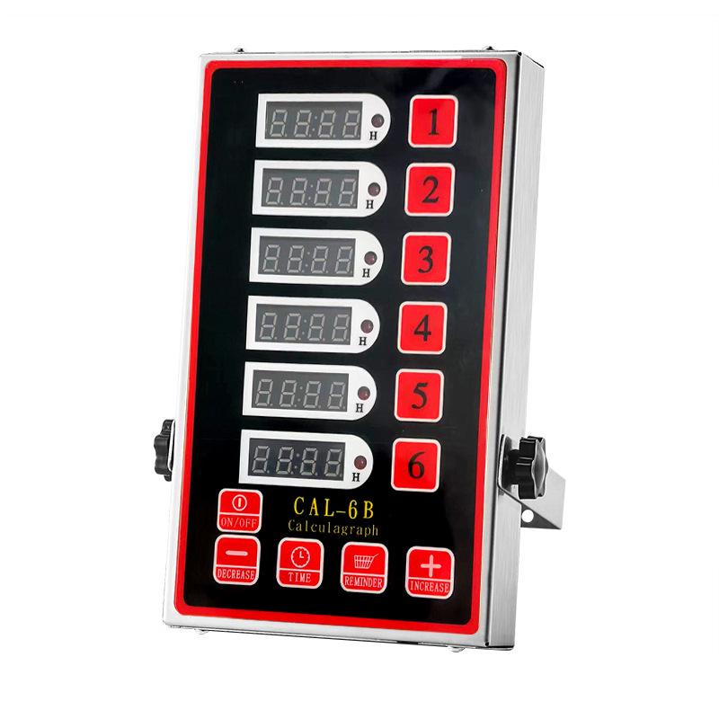 Six-Channel Commercial Restaurant Kitchen Countdown Timer