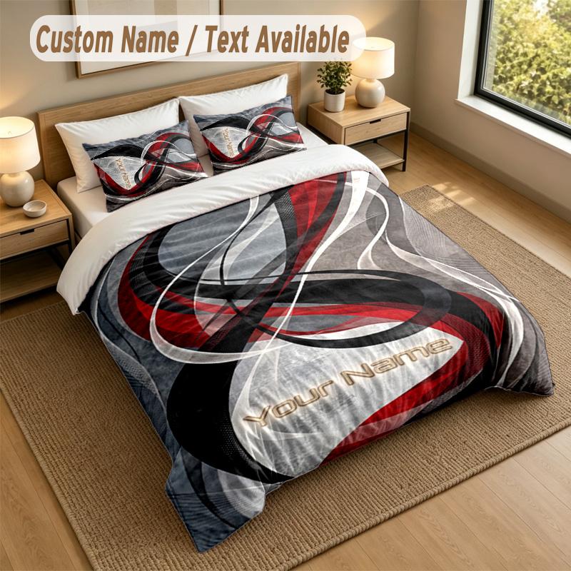 Decorative Artwork Theme Personalized 3Pcs Bedding Set Custom Text & Name 1 Sheet 2 Pillowcases Household Bedding 1pc