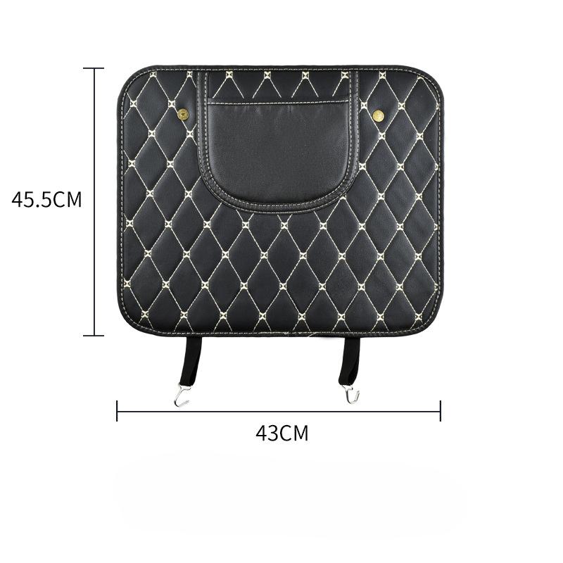 Universal PU Leather Car Anti-Kick Mats Auto Seat Back Protector Cover For Seat Back Organizer Anti-Dirty Pad Car Accessories