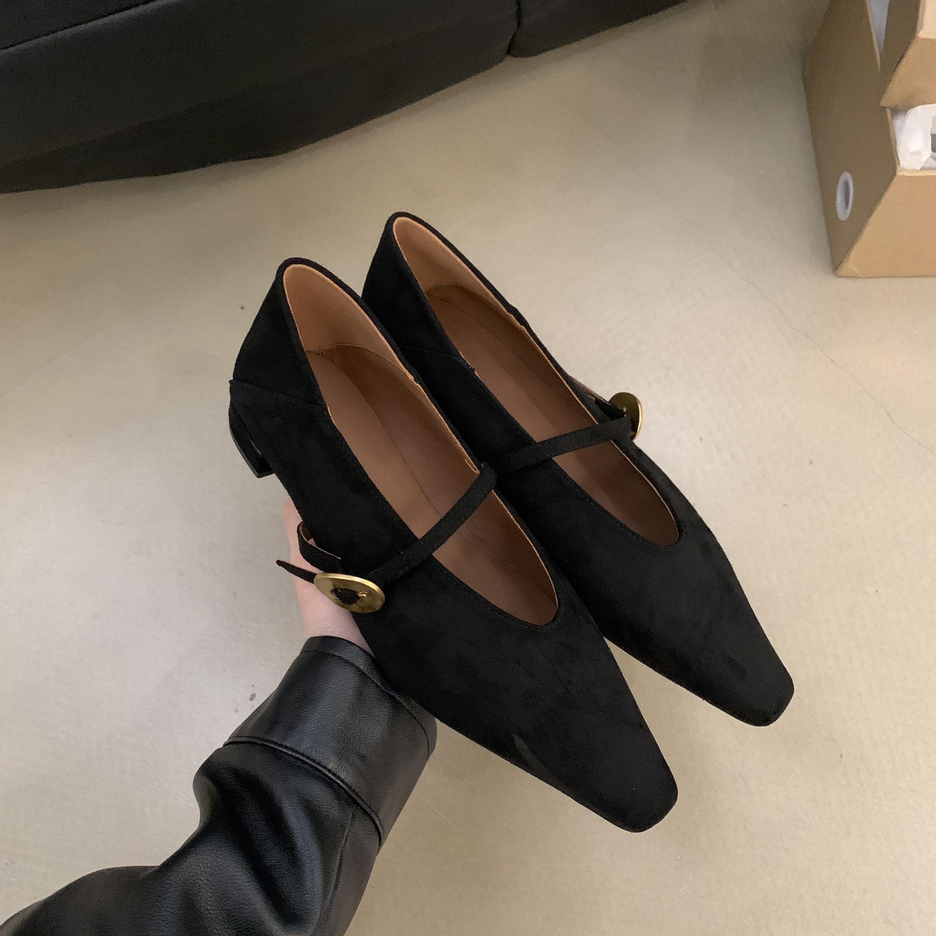 

Модный бренд Bailamos Женские балетки с острым носком, неглубокие, слипоны, женская повседневная обувь для балета, элегантные туфли для платья из мягкой кожи, Mujer 39 чёрный