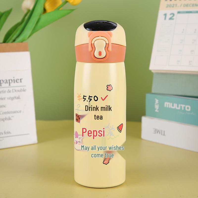 

Изолированная чашка с умной соломинкой: 316 Пищевая нержавеющая сталь, Большая вместимость, Раскладная конструкция, Портативный для детей и студентов 401-500ml