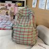 Plaid Student Schoolbag Women's Lightweight Large Capacity Backpack