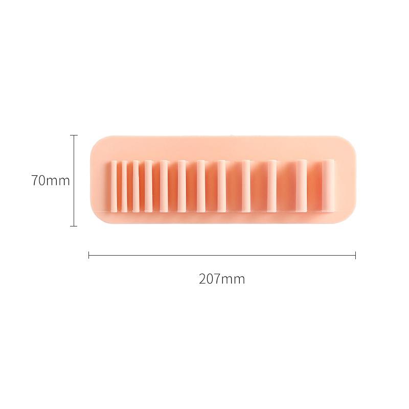 Silicone Wall Mount Makeup Brush Holder Storage Stand Hanger Case Organizer Thin Paint Brush Drying Art Rack Suction Cup