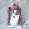 Heat Resistant Synthetic Curly Wig With Bangs Double Ponytail For Women Lolita Anime Cosplay Party