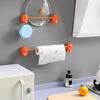 Bathroom Single Towel Rack Perforation Free Wall Mounted Towel Bar Bathroom AccessoryWhite Lengthened
