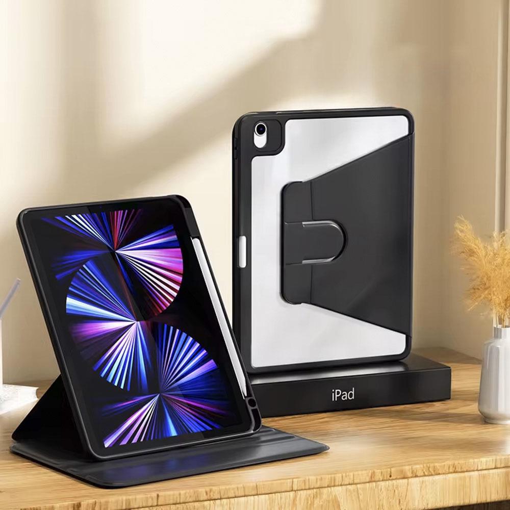Pouzdro s 360° otočným stojánkem pro iPad Air 4/5 & Pro 13 s nastavitelným slotem na pero 10,2/10,9 palce